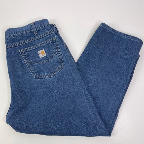 Carhartt Other - Vintage Carhartt FR Blue Jeans Mens size 38x30 Made in USA
